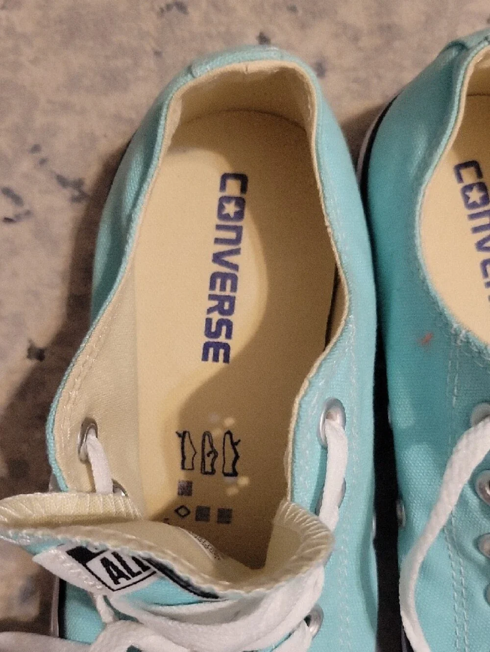 Converse Aruba Blue Low-Top Canvas Sneakers with White Accents - Picture 2 of 4